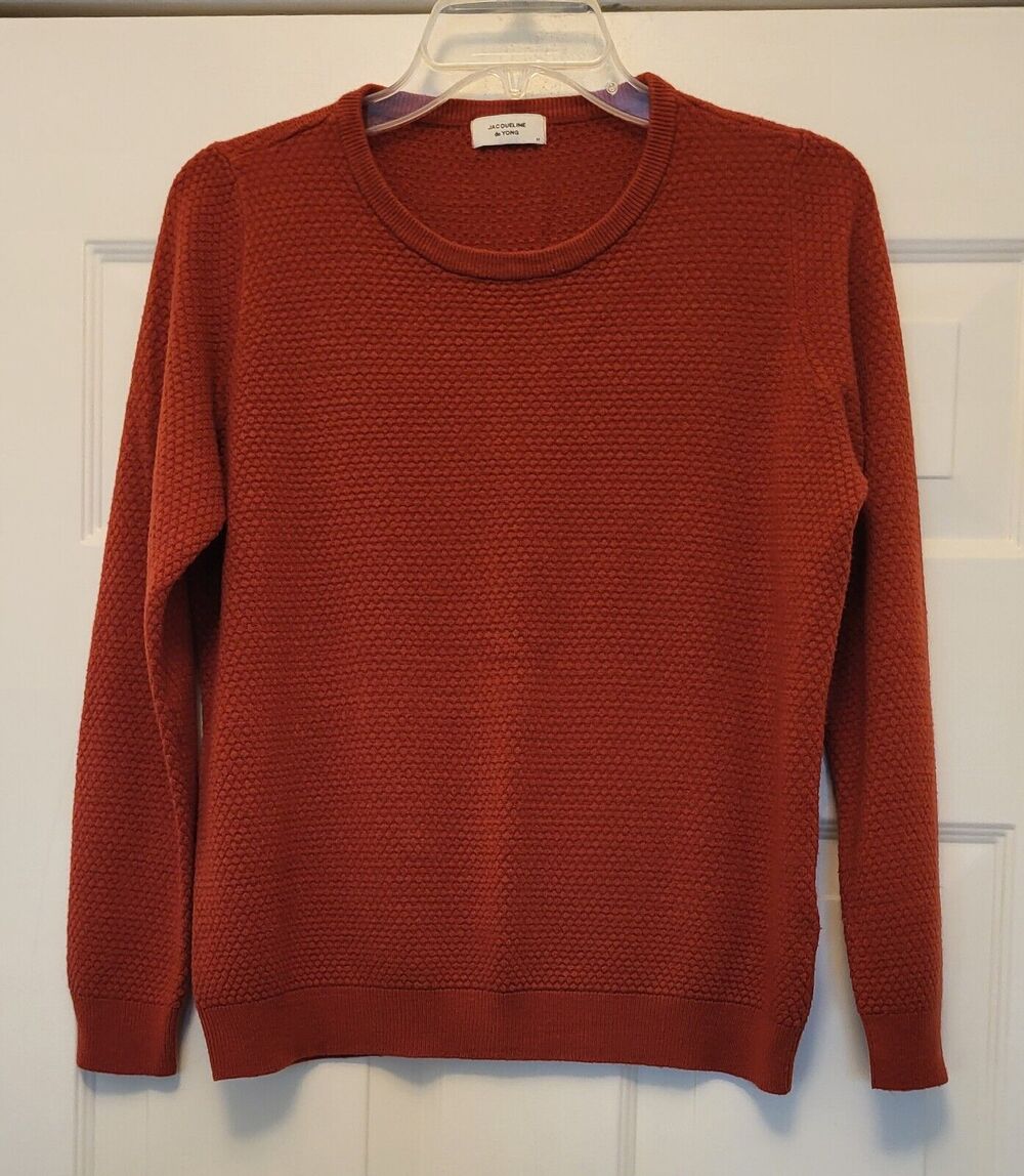 Jacqueline De Yong Women Burnt Orange Sweater Size Medium